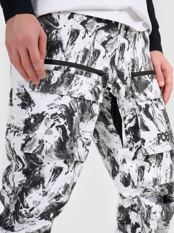 Męskie spodnie snowboardowe 4F 4FRAW25TFTRM1272 - multikolor