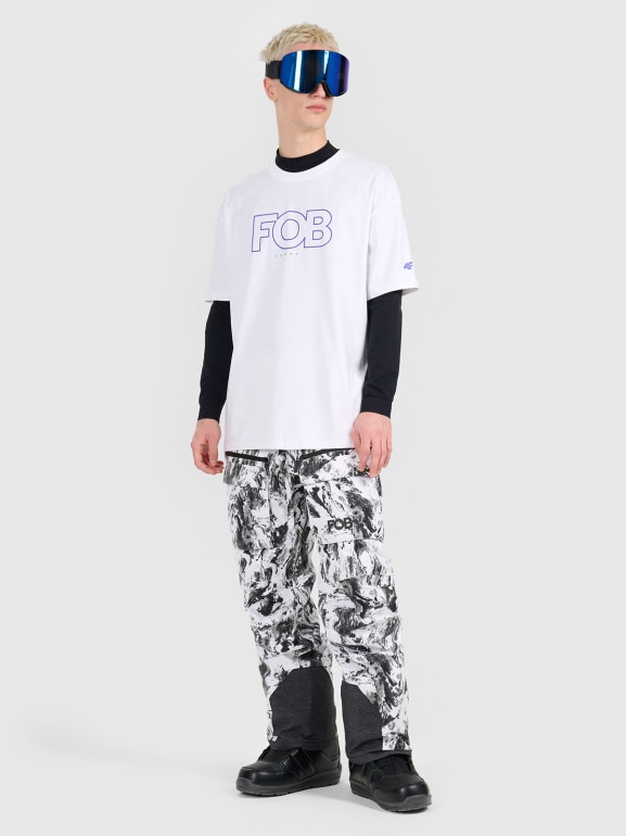 Męskie spodnie snowboardowe 4F 4FRAW25TFTRM1272 - multikolor