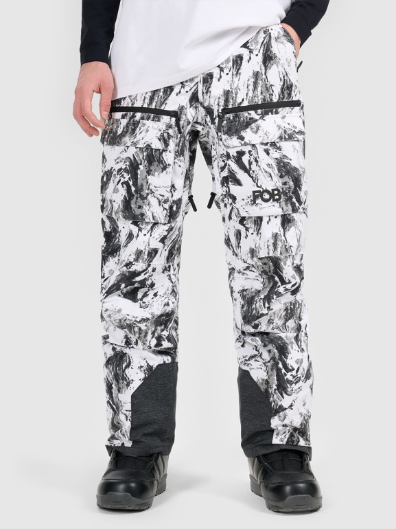 Męskie spodnie snowboardowe 4F 4FRAW25TFTRM1272 - multikolor