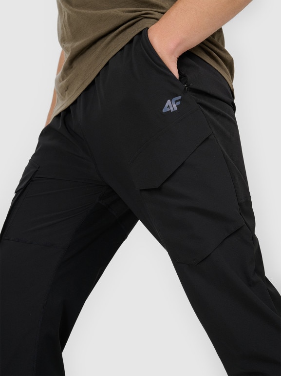 Męskie spodnie trekkingowe 4F 4FWAW25TFTRM1056 - czarne