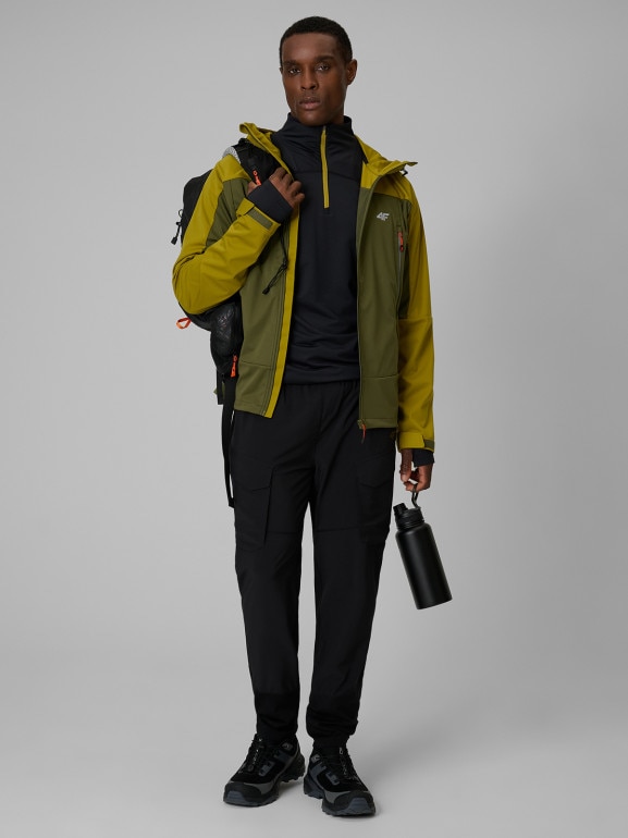 Męskie spodnie trekkingowe 4F 4FWSS26TFTRM1190 - czarne