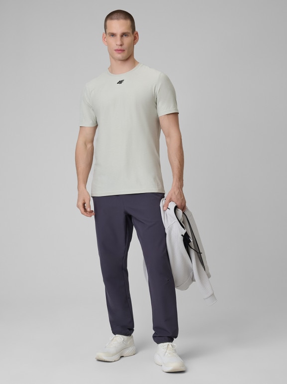 Męskie spodnie treningowe 4F 4FRSS26TFTRM1411 - szare