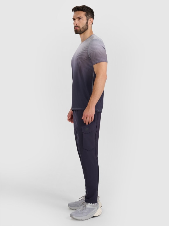 Męskie spodnie treningowe 4F 4FWAW25TFTRM0887 - granatowe