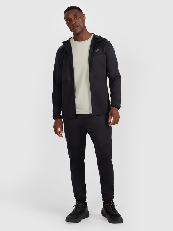 Męskie spodnie treningowe 4F 4FWAW25TFTRM0888 - czarne