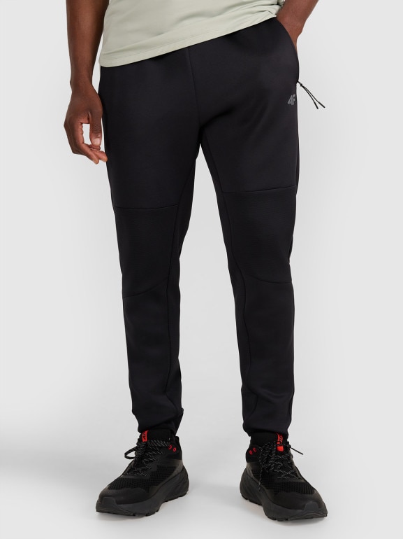 Męskie spodnie treningowe 4F 4FWAW25TFTRM0888 - czarne