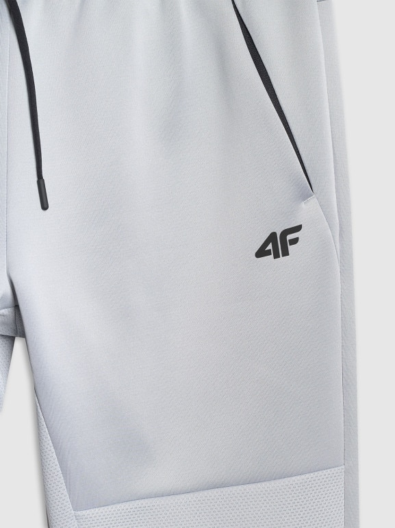 Męskie spodnie treningowe 4F 4FWAW25TFTRM0888 - szare