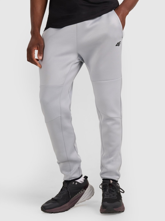 Męskie spodnie treningowe 4F 4FWAW25TFTRM0888 - szare