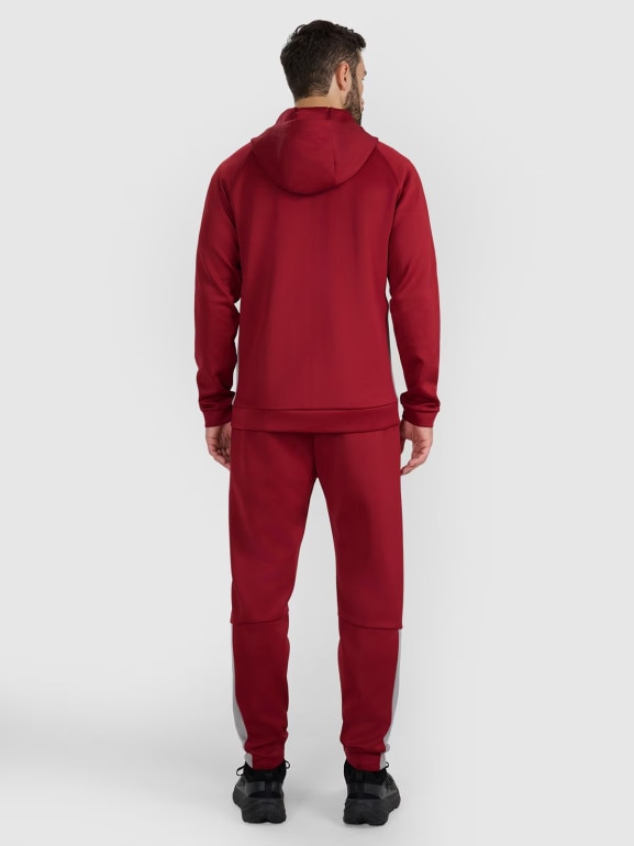 Męskie spodnie treningowe 4F 4FWAW25TFTRM0936 - czerwone