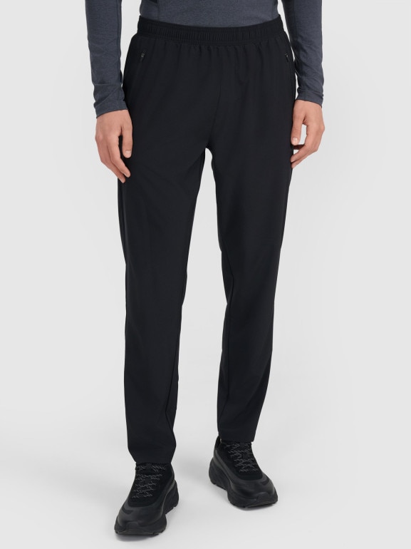 Męskie spodnie treningowe 4F 4FWMM00TFTRM1068 - czarne