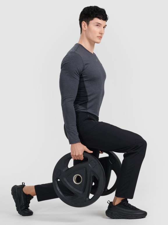 Męskie spodnie treningowe 4F 4FWMM00TFTRM1068 - czarne