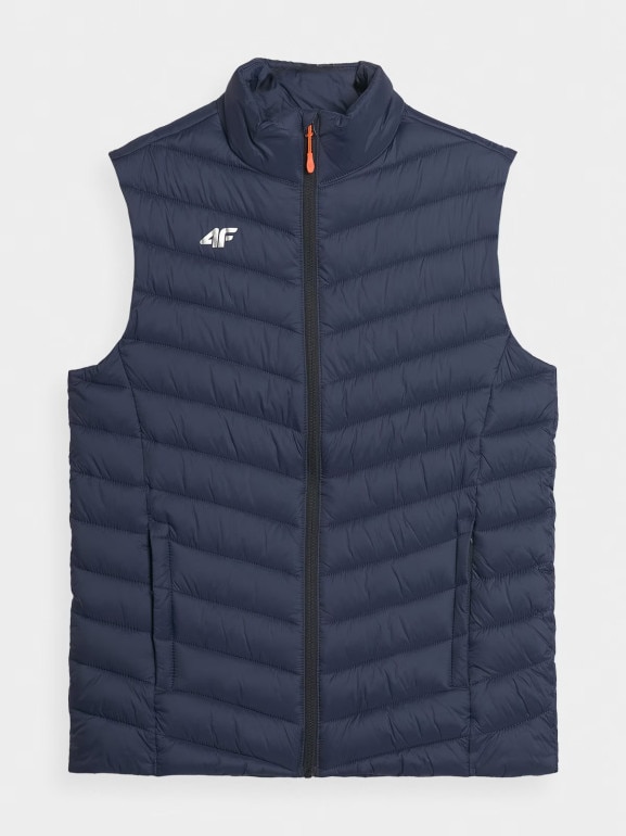 Męski bezrękawnik puchowy 4F NOSH4-KUMP001B - granatowy