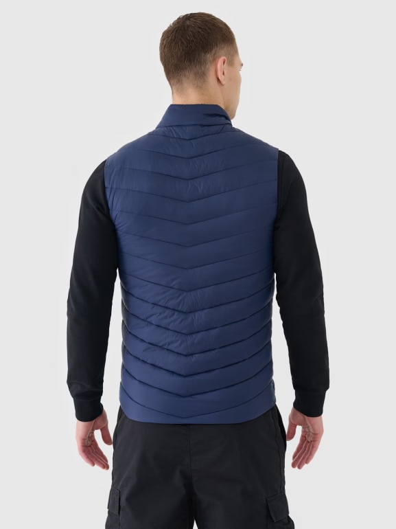 Męski bezrękawnik puchowy 4F NOSH4-KUMP001B - granatowy