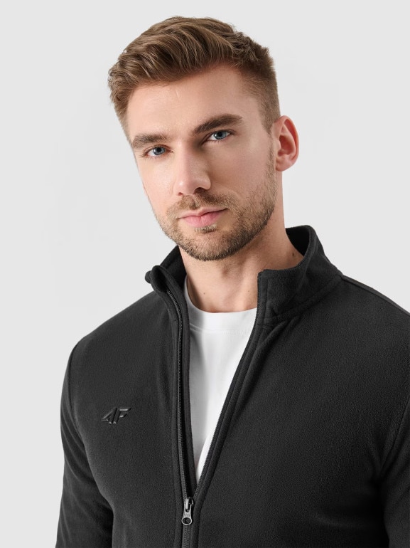 Męski polar ze stójką 4F NOSH4-PLM001B - czarny