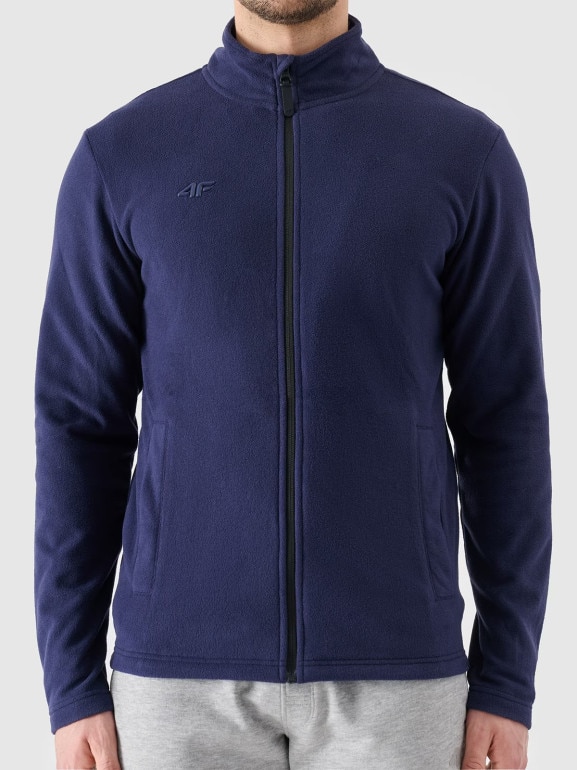 Męski polar rozpinany bez kaptura 4F NOSH4-PLM001B - granatowy