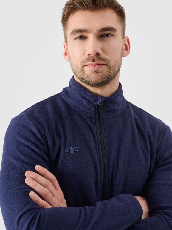 Męski polar rozpinany bez kaptura 4F NOSH4-PLM001B - granatowy