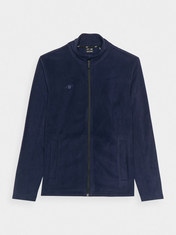 Męski polar rozpinany bez kaptura 4F NOSH4-PLM001B - granatowy