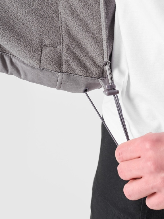 Męski softshell wiatroodporny z kapturem 4F NOSH4-SFM001B - szary