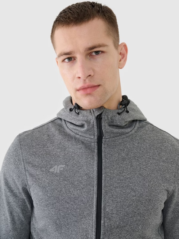 Męska kurtka wiatroodporna softshell 4F NOSH4-SFM001B - szara