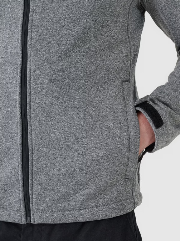 Męska kurtka wiatroodporna softshell 4F NOSH4-SFM001B - szara