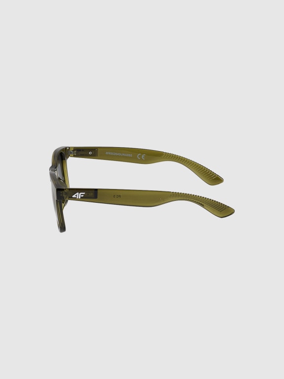 Okulary przeciwsłoneczne z powłoką lustrzaną 4F 4FRSS26ASUNU092 - khaki