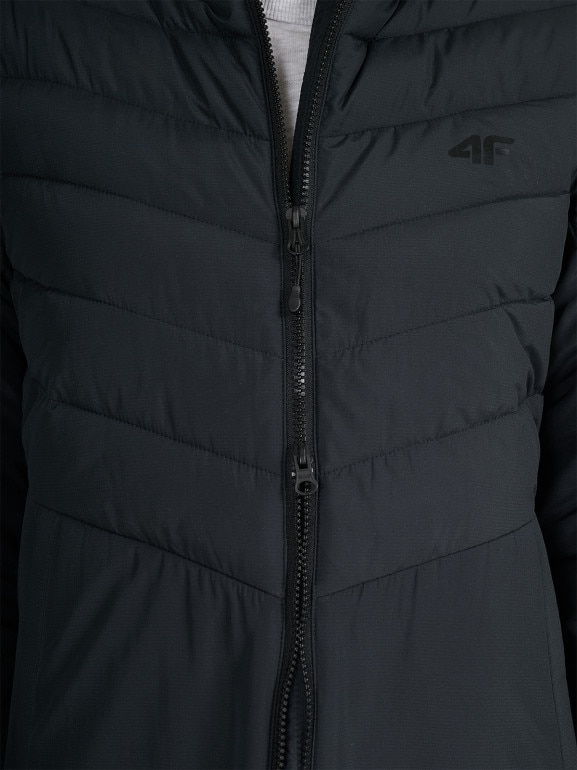 Płaszcz puchowy pikowany 4F 4FRAW25TDJAF0811 - czarny