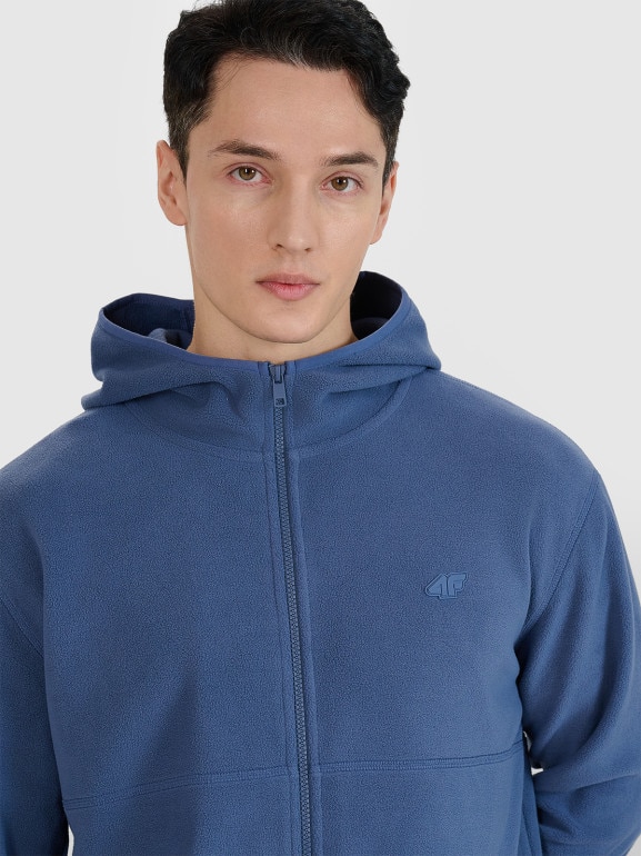 Polar regular z kapturem męski 4F 4FWSS25TFLEM321 - granatowy