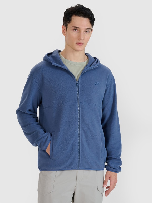 Polar regular z kapturem męski 4F 4FWSS25TFLEM321 - granatowy