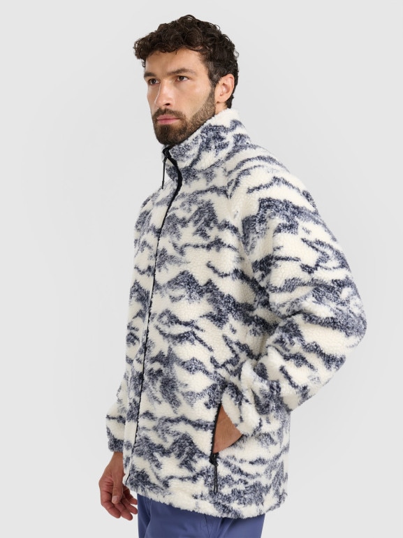 Polar sherpa rozpinany ze stójką uniseks 4F 4FWAW25TFLEU352 - beżowy