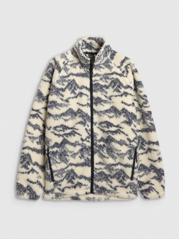 Polar sherpa rozpinany ze stójką uniseks 4F 4FWAW25TFLEU352 - beżowy