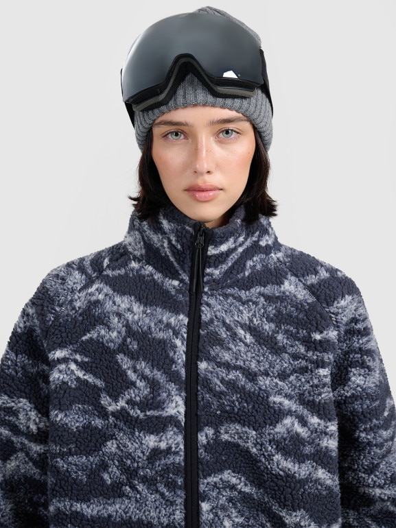 Polar sherpa rozpinany ze stójką uniseks 4F 4FWAW25TFLEU352 - granatowy