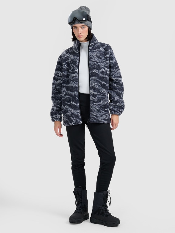 Polar sherpa rozpinany ze stójką uniseks 4F 4FWAW25TFLEU352 - granatowy