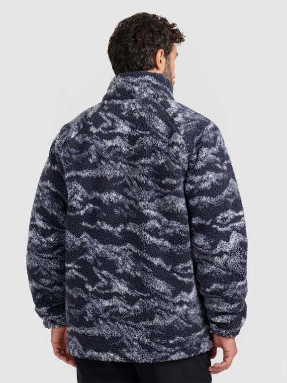 Polar sherpa rozpinany ze stójką uniseks 4F 4FWAW25TFLEU352 - granatowy