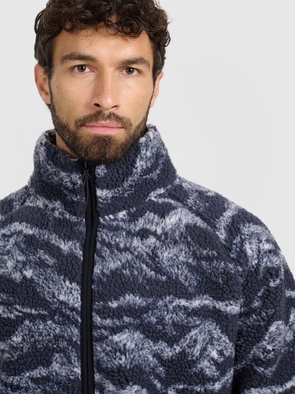 Polar sherpa rozpinany ze stójką uniseks 4F 4FWAW25TFLEU352 - granatowy