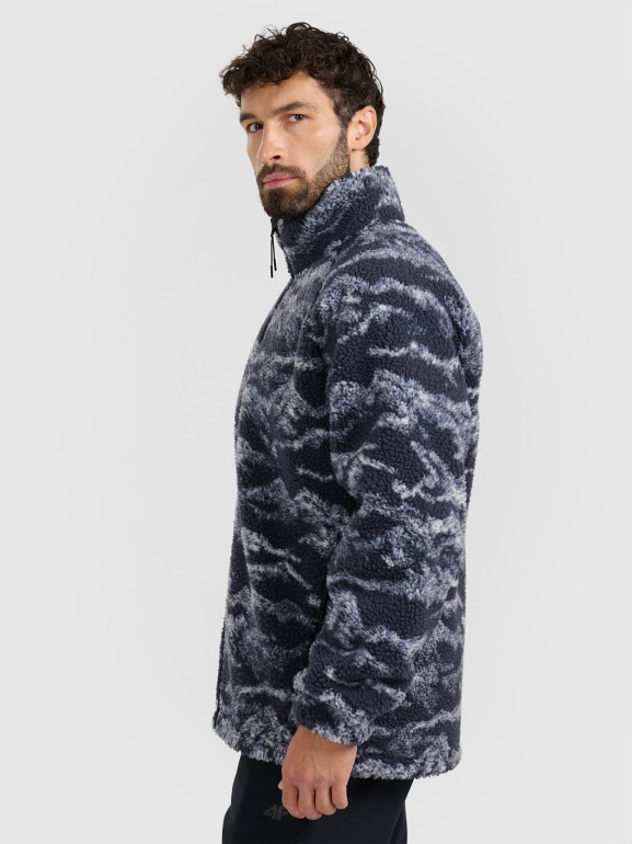 Polar sherpa rozpinany ze stójką uniseks 4F 4FWAW25TFLEU352 - granatowy