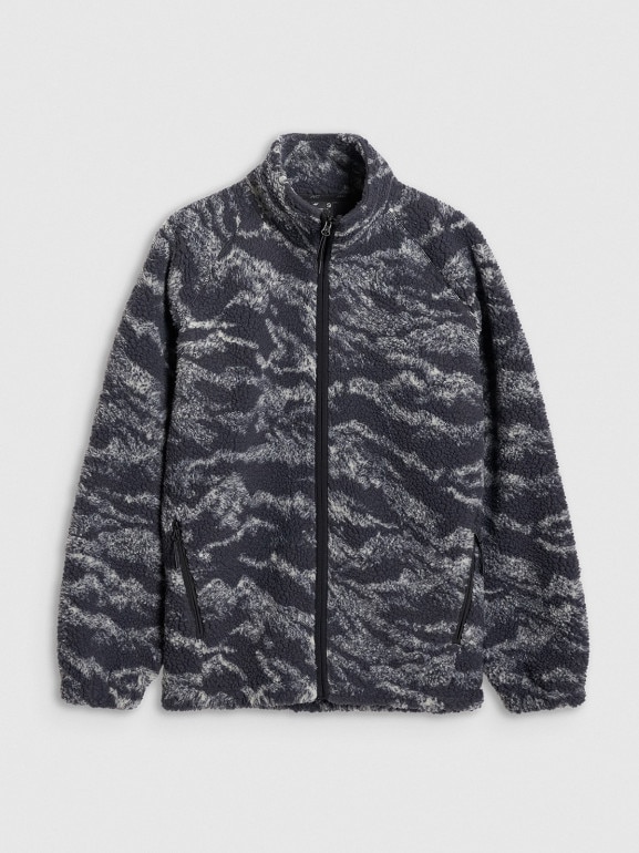 Polar sherpa rozpinany ze stójką uniseks 4F 4FWAW25TFLEU352 - granatowy