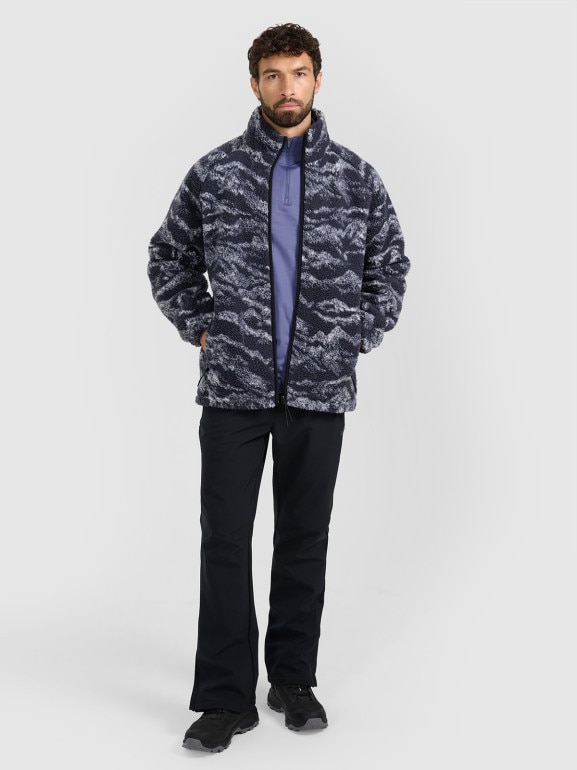 Polar sherpa rozpinany ze stójką uniseks 4F 4FWAW25TFLEU352 - granatowy