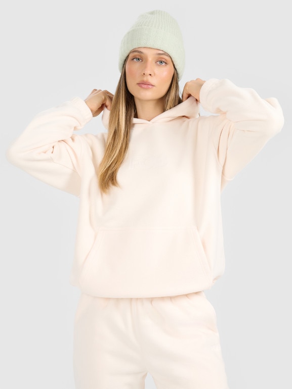 Damski polar z kapturem 4F 4FRAW25TFLEF451 - biały