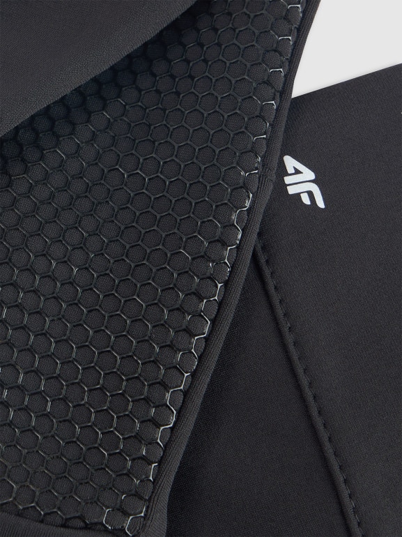 Rękawiczki dzianinowe Touch Screen uniseks 4F 4FWMM00AGLOU150 - czarne