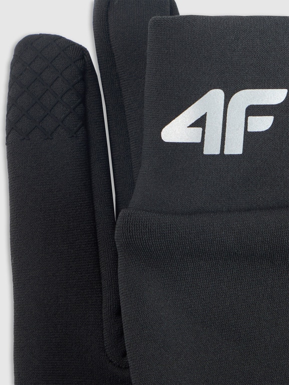 Rękawiczki dzianinowe Touch Screen uniseks 4F 4FWMM00AGLOU153 - czarne