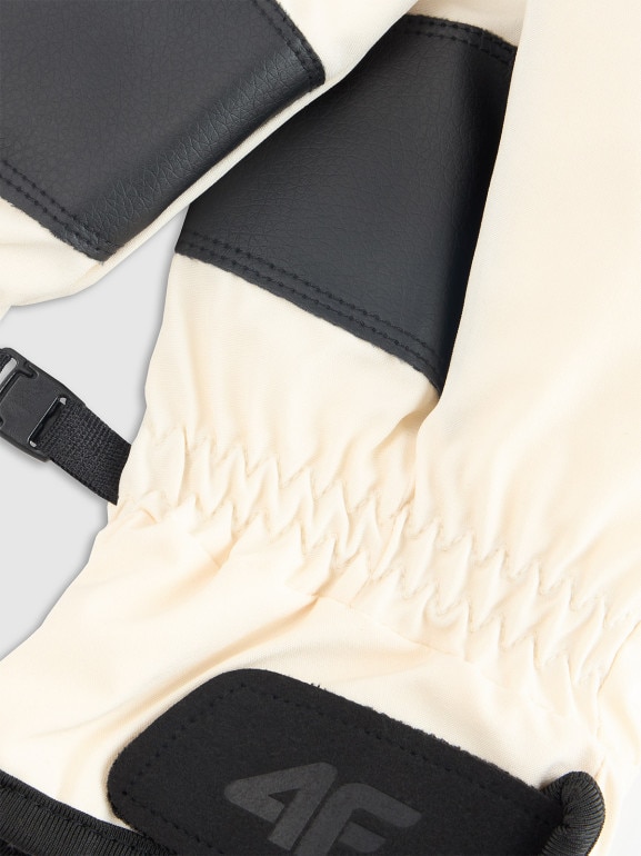 Rękawiczki zimowe Touch Screen uniseks 4F 4FWMM00AGLOU125 - beżowe