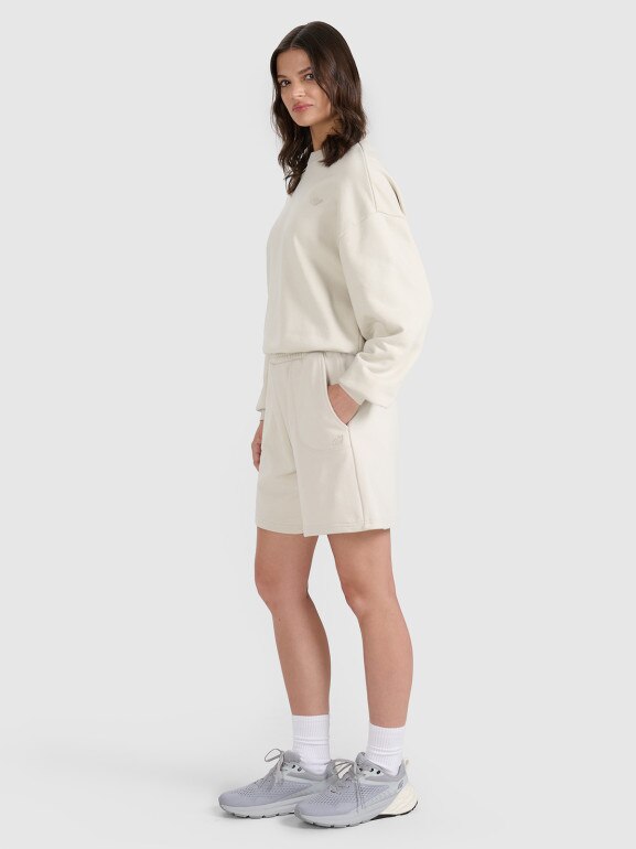 Spodenki dresowe uniseks 4F 4FWSS25TSHOU544 - beżowe