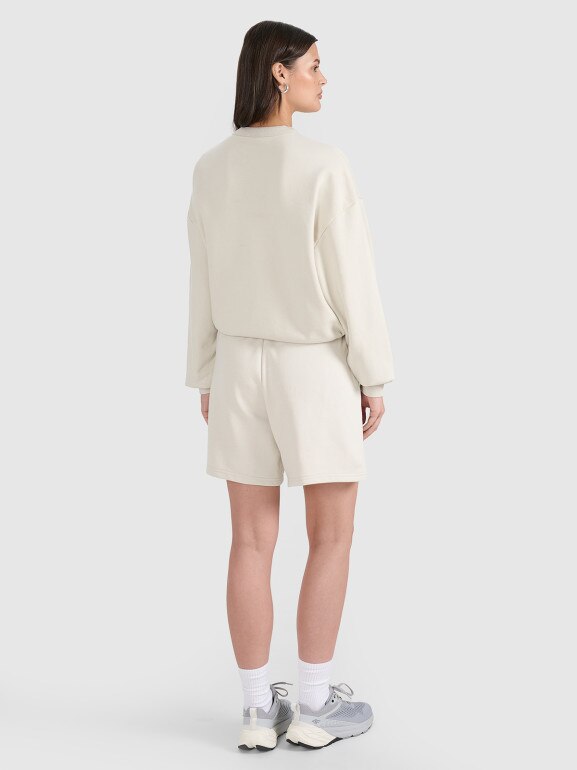 Spodenki dresowe uniseks 4F 4FWSS25TSHOU544 - beżowe