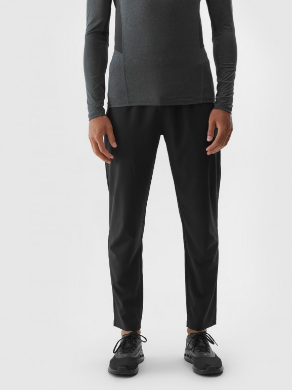 Męskie spodnie treningowe 4F 4FWAW24TFTRM684 - czarne