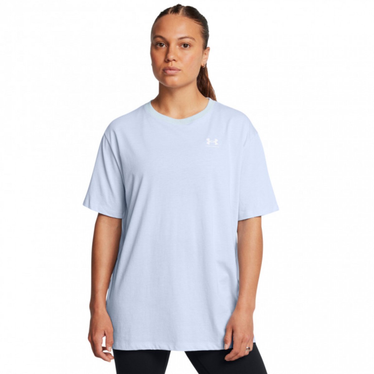 Damski t-shirt basic Under Armour UA BF Oversized Logo - niebieski
