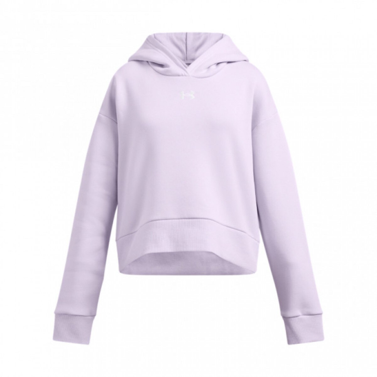 Dziewczęca bluza dresowa nierozpinana z kapturem Under Armour UA Rival Fleece Hoodie - fioletowa