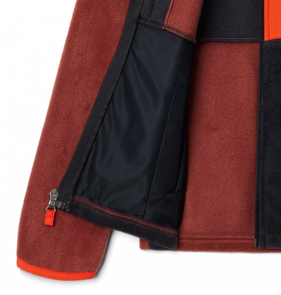 Chłopiecy polar rozpinany bez kaptura Columbia U Back Bowl II Full Zip -Spice -  czerwony