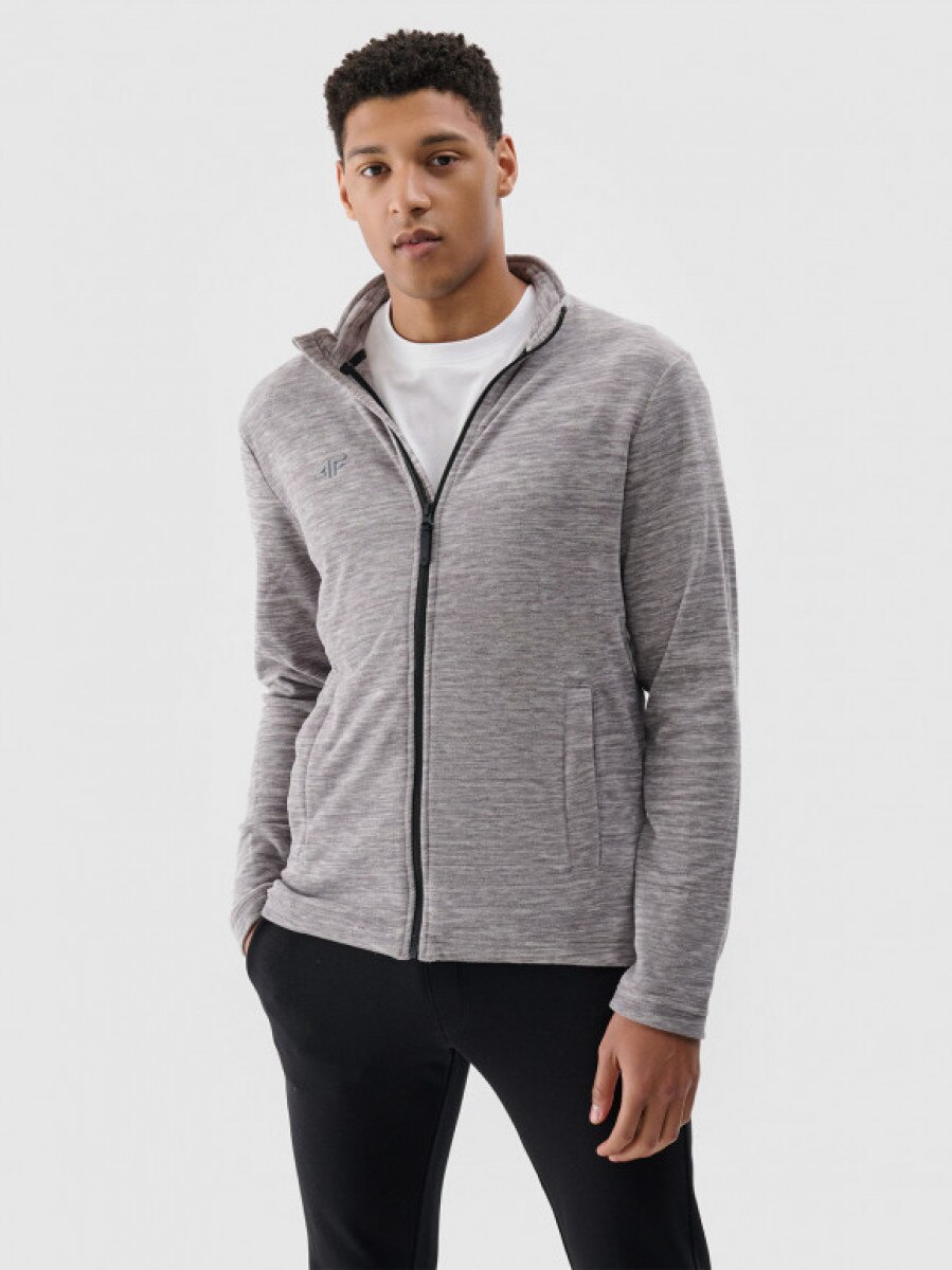 Męski polar rozpinany bez kaptura 4F NOSH4-PLM001B - szary