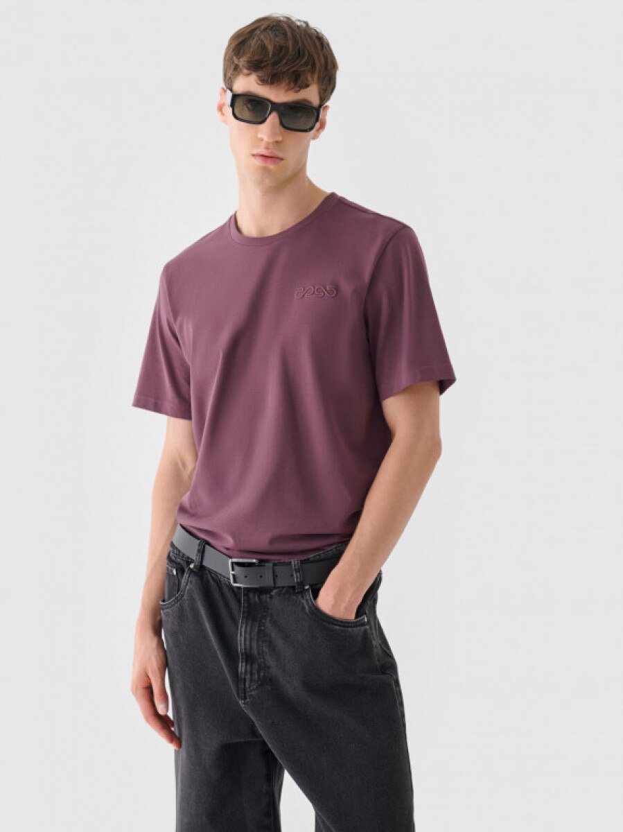 Męski t-shirt basic Outhorn OTHWAW24TTSHM2436 - czerwony