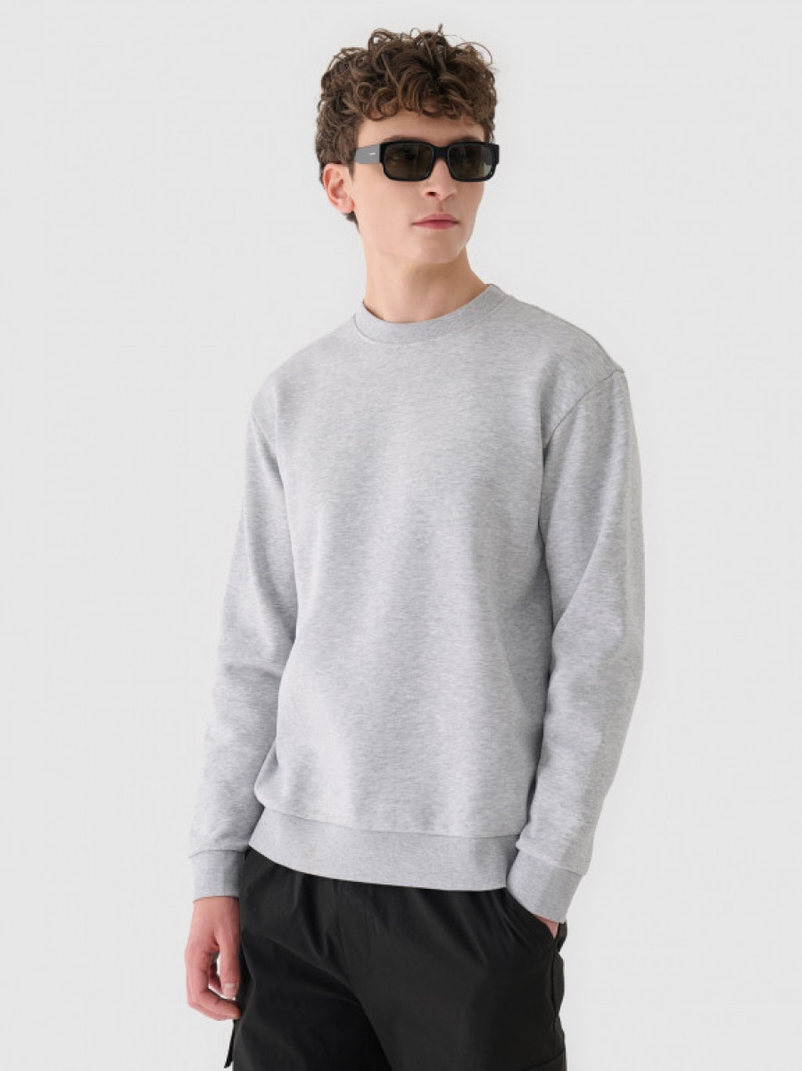 Męska bluza dresowa nierozpinana bez kaptura Outhorn OTHWAW24TSWSM1694 - szara