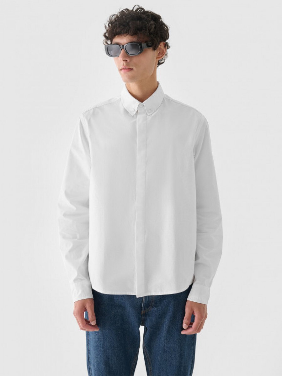 Męska koszula Outhorn OTHWAW24TSHIM088 - biała